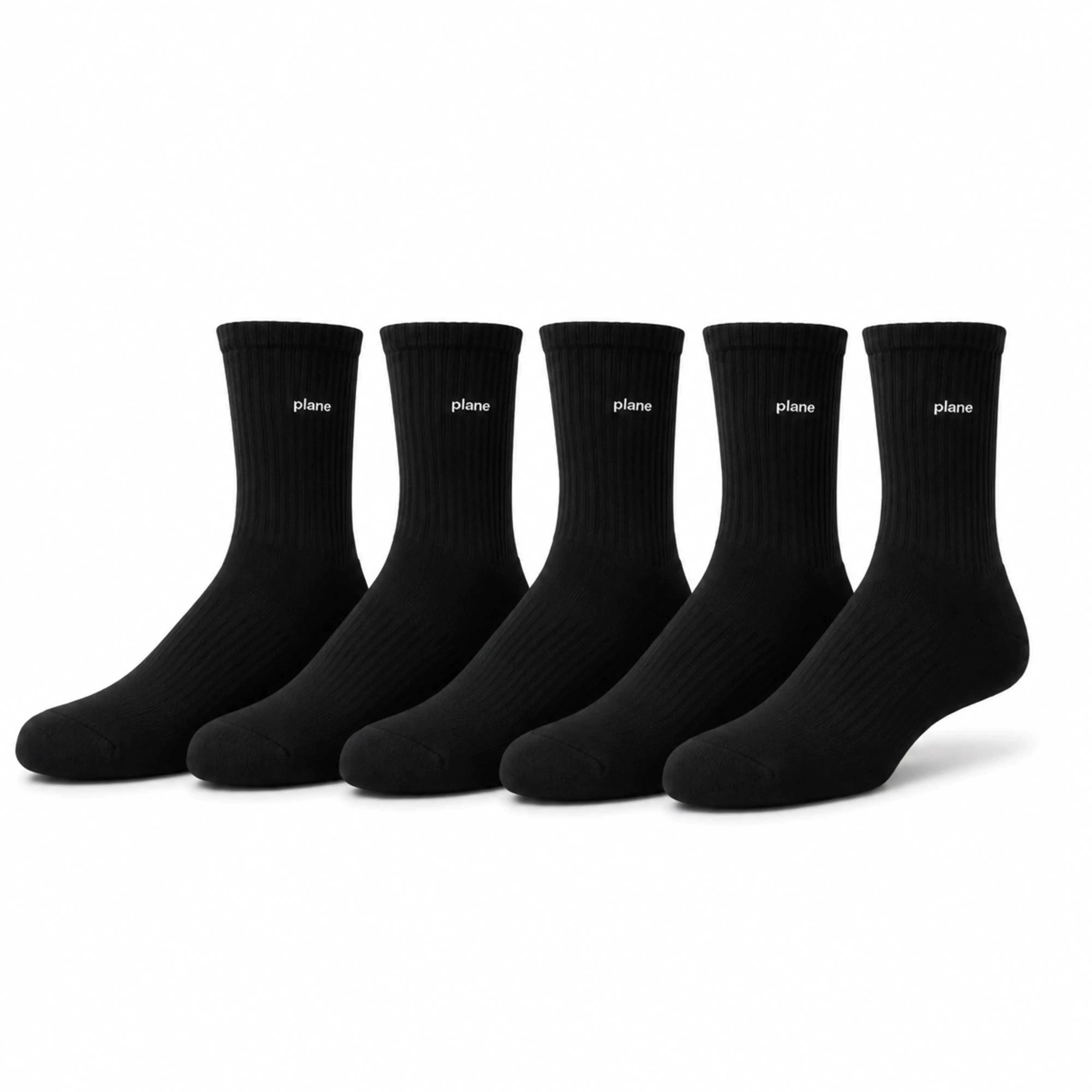 Crew Sock — 5 Pack in Terminal Black