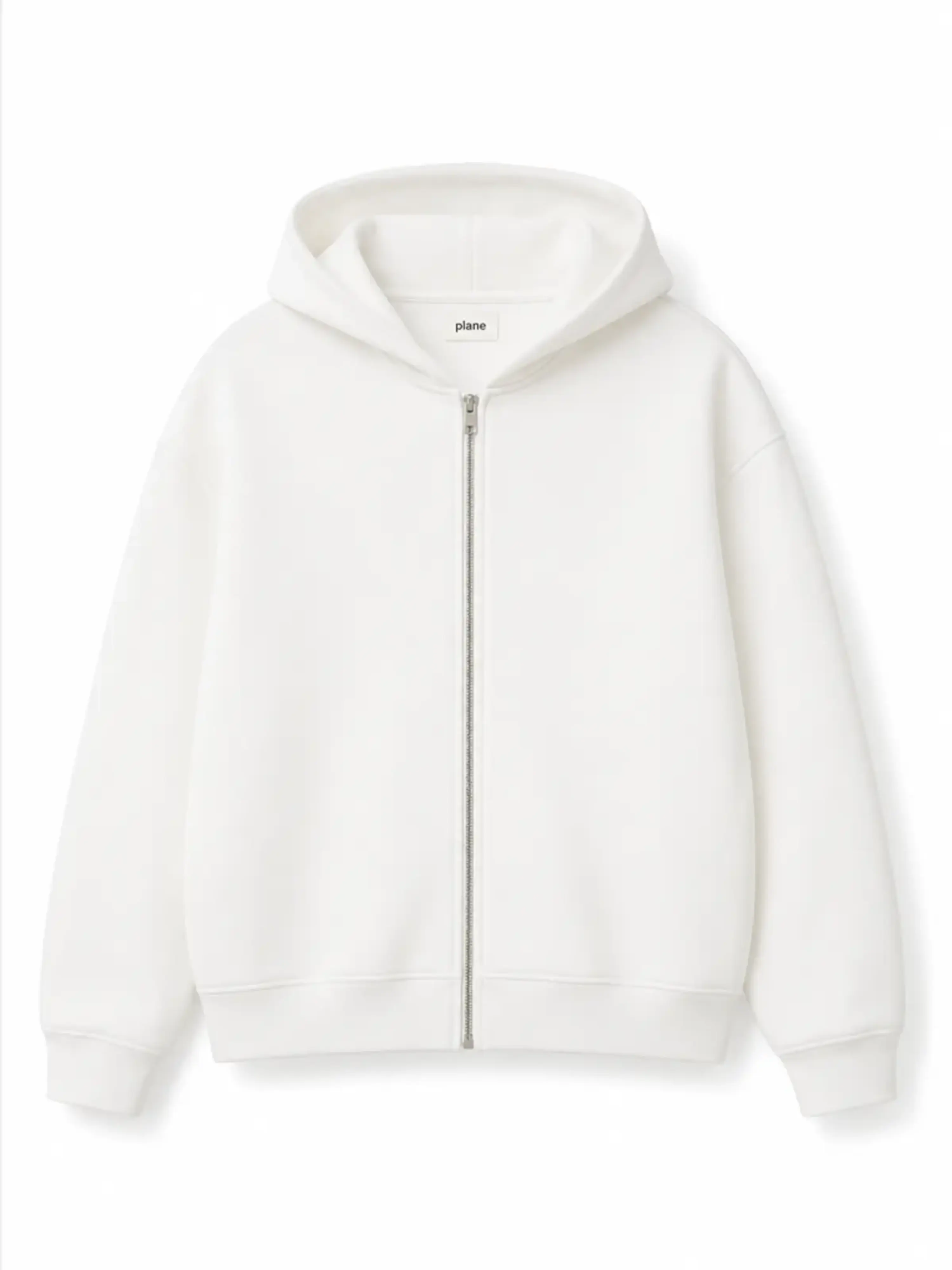 Scuba Zip Hoodie in Plane White